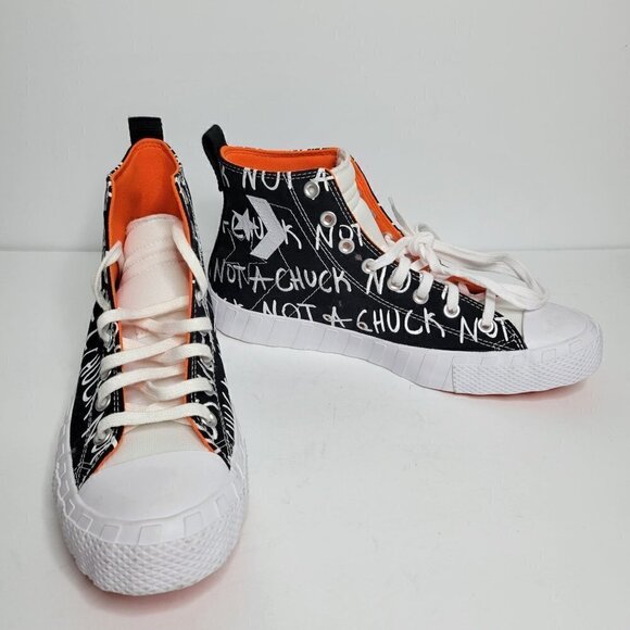 New Converse Not A Chuck Sneakers Canvas 70 High UNT1TL3D Black 10 - Picture 3 of 14